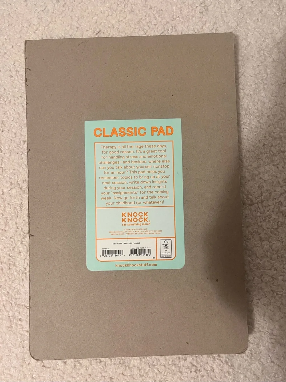 Knock Knock Pastel Therapy Session Notes Memo Notepad